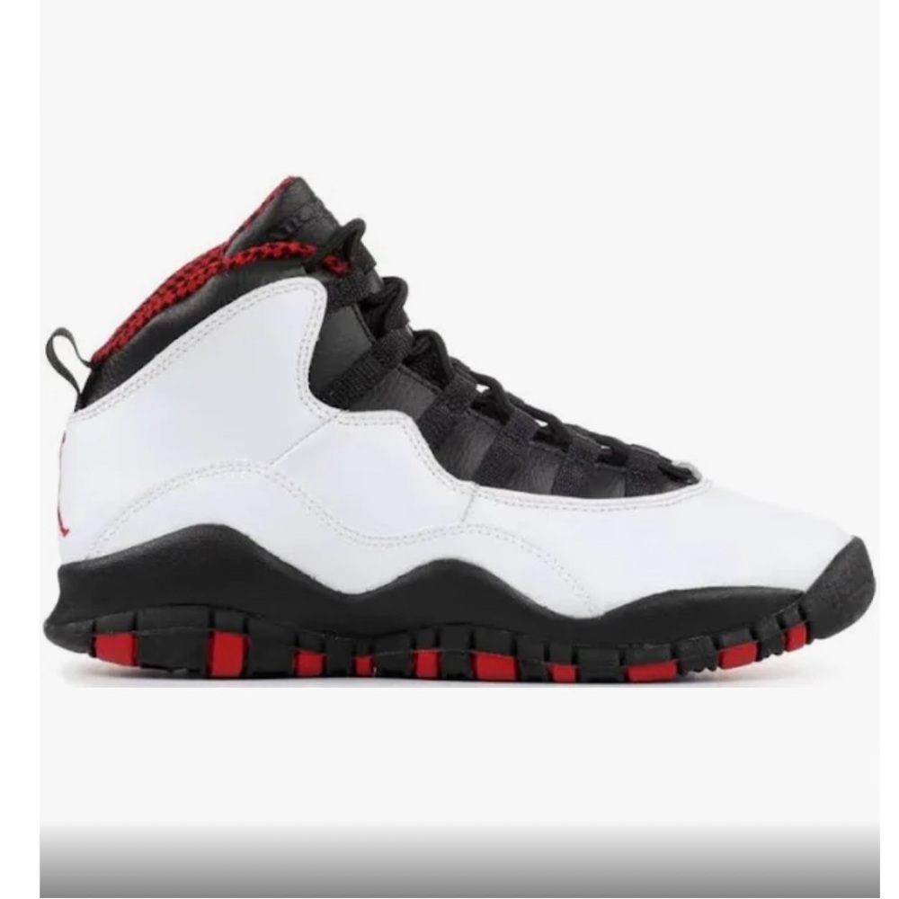 Air Jordan 10 Retro White Black Red Sneakers